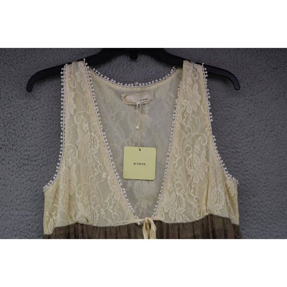 a'reve Anthropologie Lace Tiered Crocheted Trim Overlay-Size Medium - Picture 1 of 10